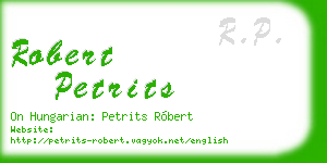 robert petrits business card