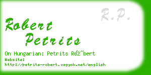 robert petrits business card